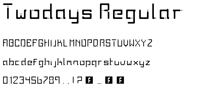 twodays Regular font